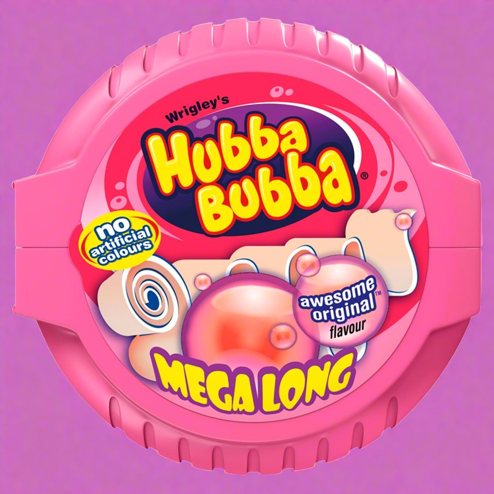 Hubba Bubba Fancy Fruit Bubblegum Mega Long Tape 56g