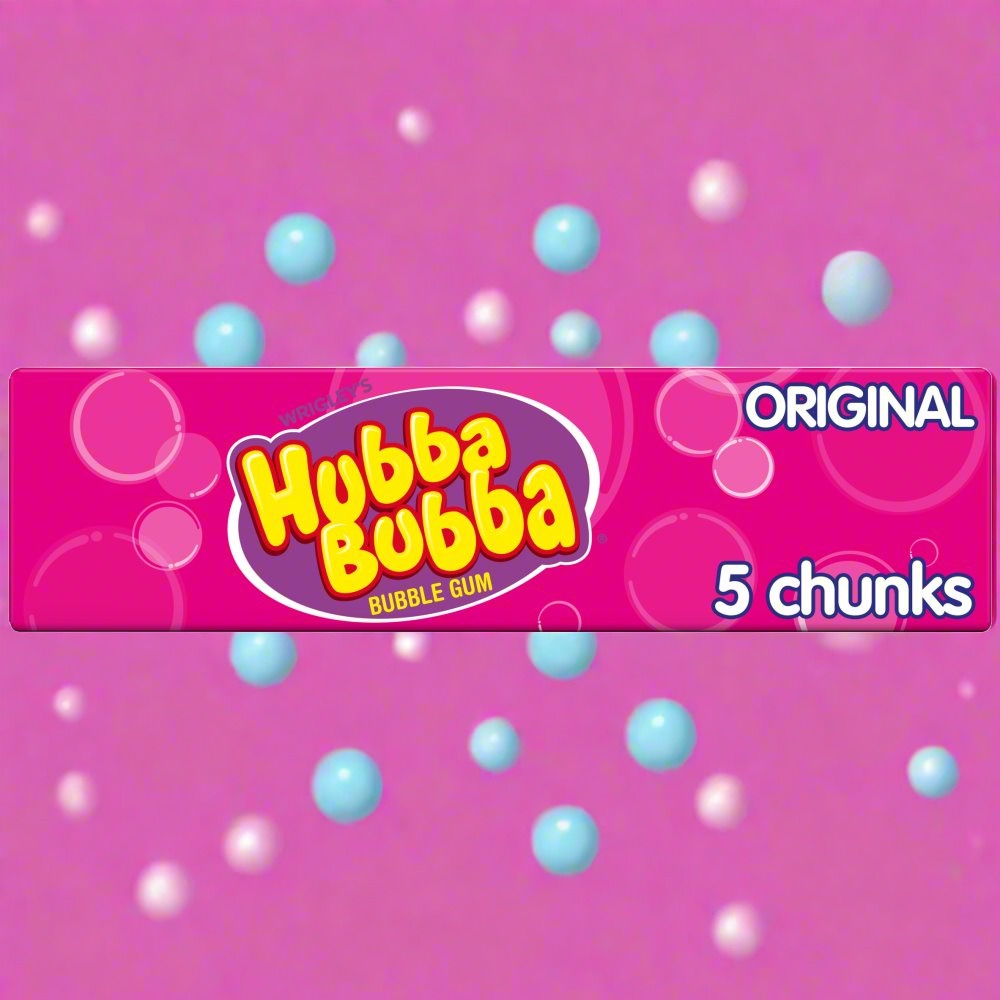 Hubba Bubba Original Flavour Bubble Gum 5 Chunky Chews 35g
