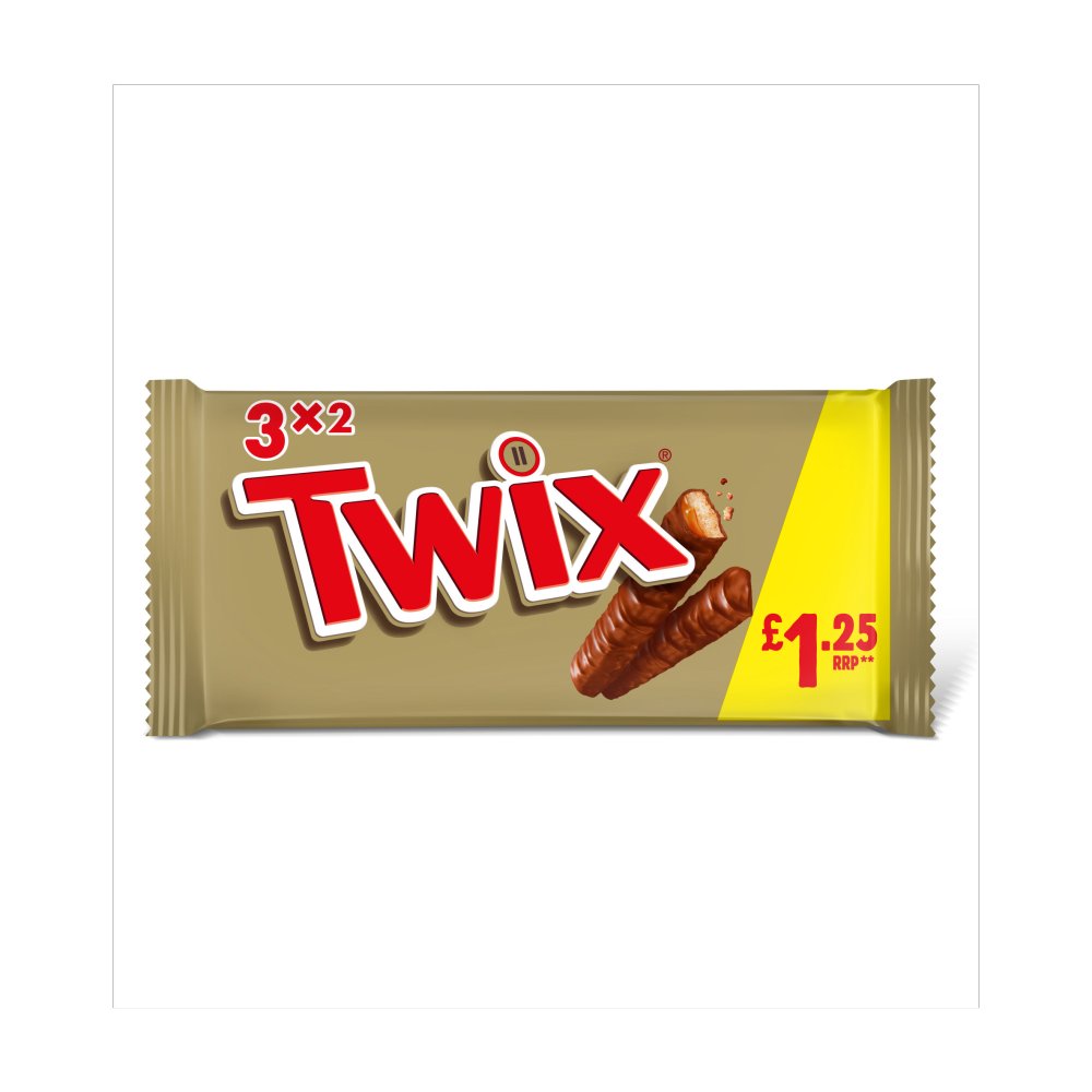 Twix Chocolate Biscuit Bars Multipack 3 x 40g