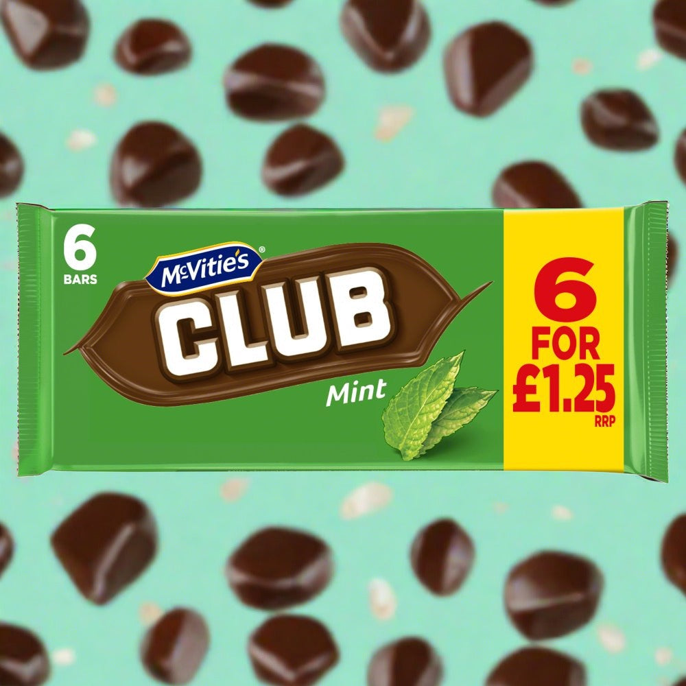 McVitie's Club Mint Bars 6 x 22g (132g)