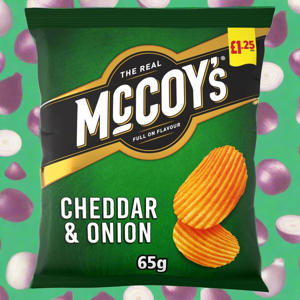 McCoy's Cheddar & Onion Sharing Crisps 65g £1.25