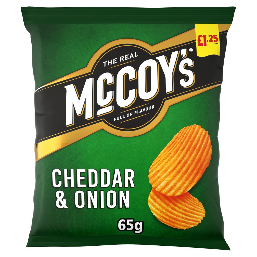 McCoy's Cheddar & Onion Sharing Crisps 65g £1.25