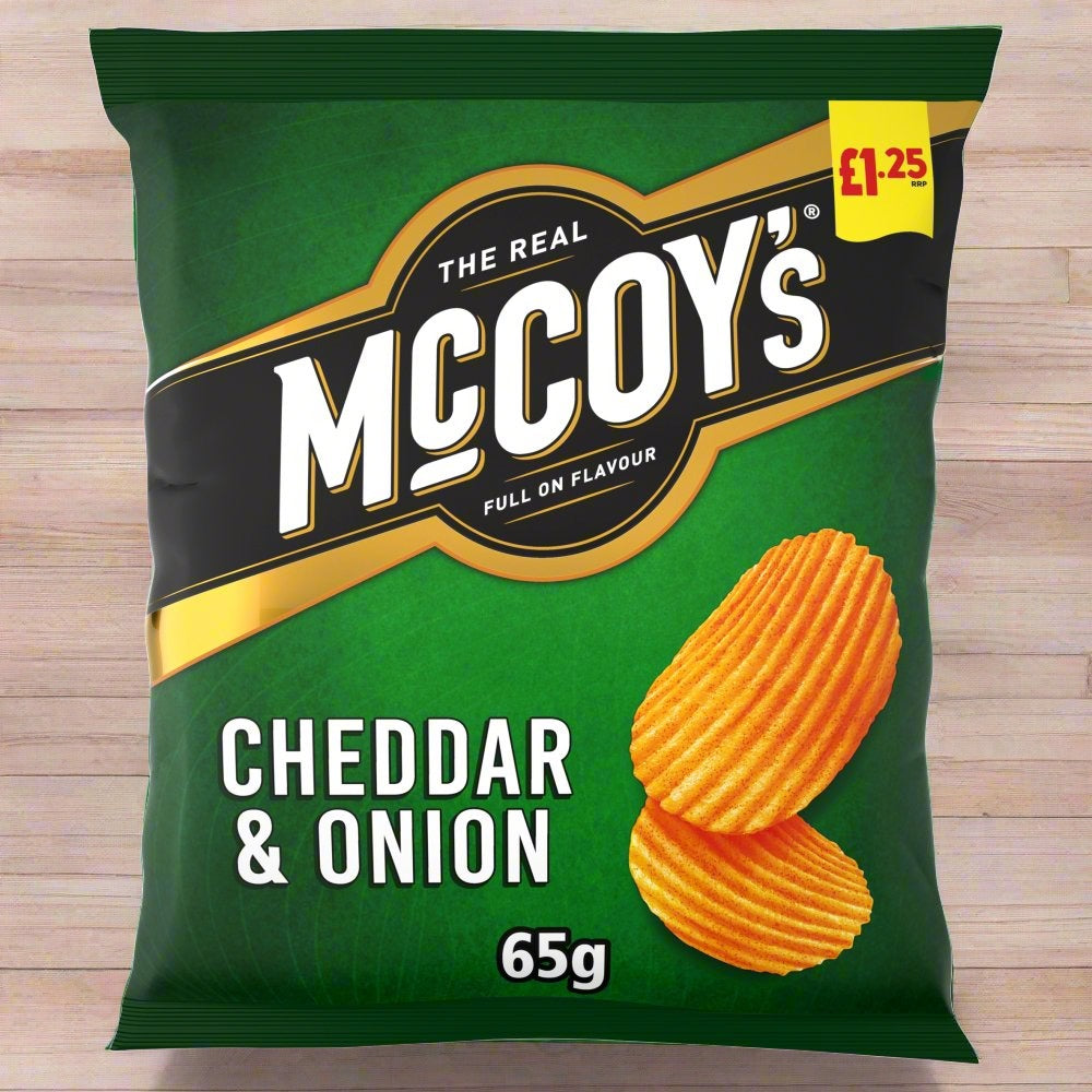 McCoy's Cheddar & Onion Sharing Crisps 65g £1.25