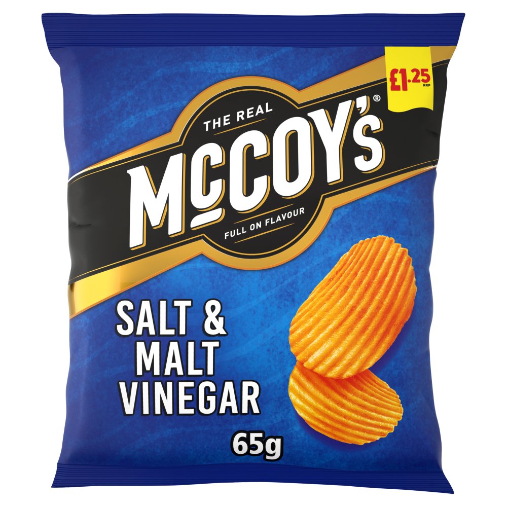 McCoy's Salt & Malt Vinegar Sharing Crisps 65g £1.25