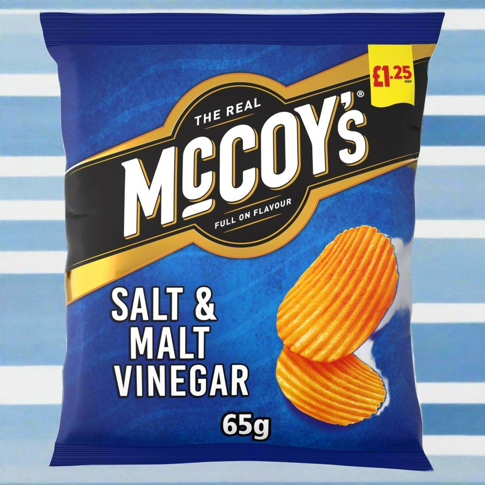 McCoy's Salt & Malt Vinegar Sharing Crisps 65g £1.25