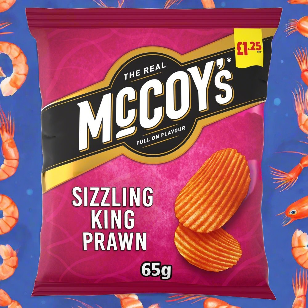 McCoy's Sizzling King Prawn Sharing Crisps 65g £1.25