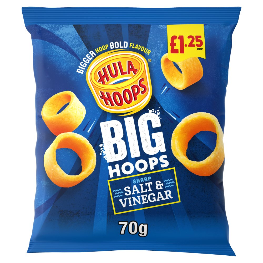 Hula Hoops Big Hoops Salt & Vinegar Crisps 70g