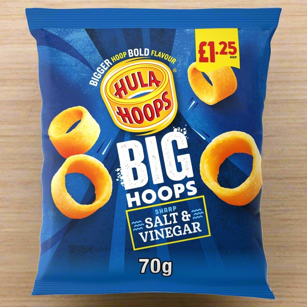 Hula Hoops Big Hoops Salt & Vinegar Crisps 70g