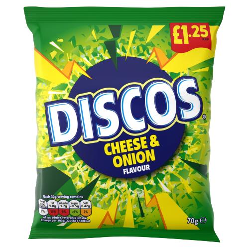 Discos Cheese & Onion Crisps 70g