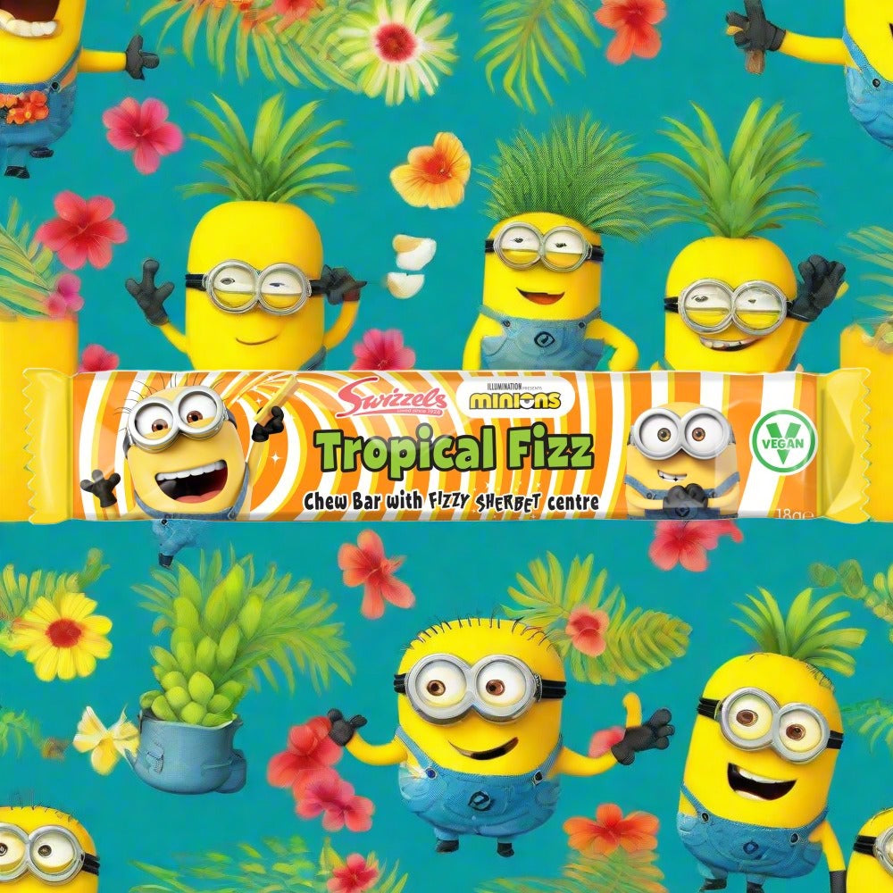 Swizzels Minions Tropical Fizz Chew Bar 18g