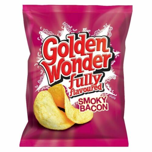 Golden Wonder Smoky Bacon Crisps 32.5g Single Packet