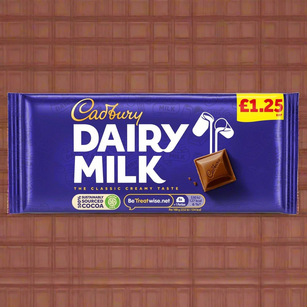 Cadbury Dairy Milk 95g £1.25