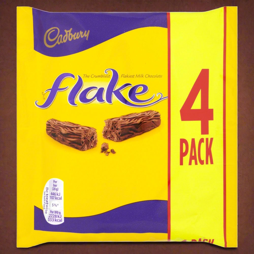 Cadbury Flake Chocolate Bar 4 Pack 80g