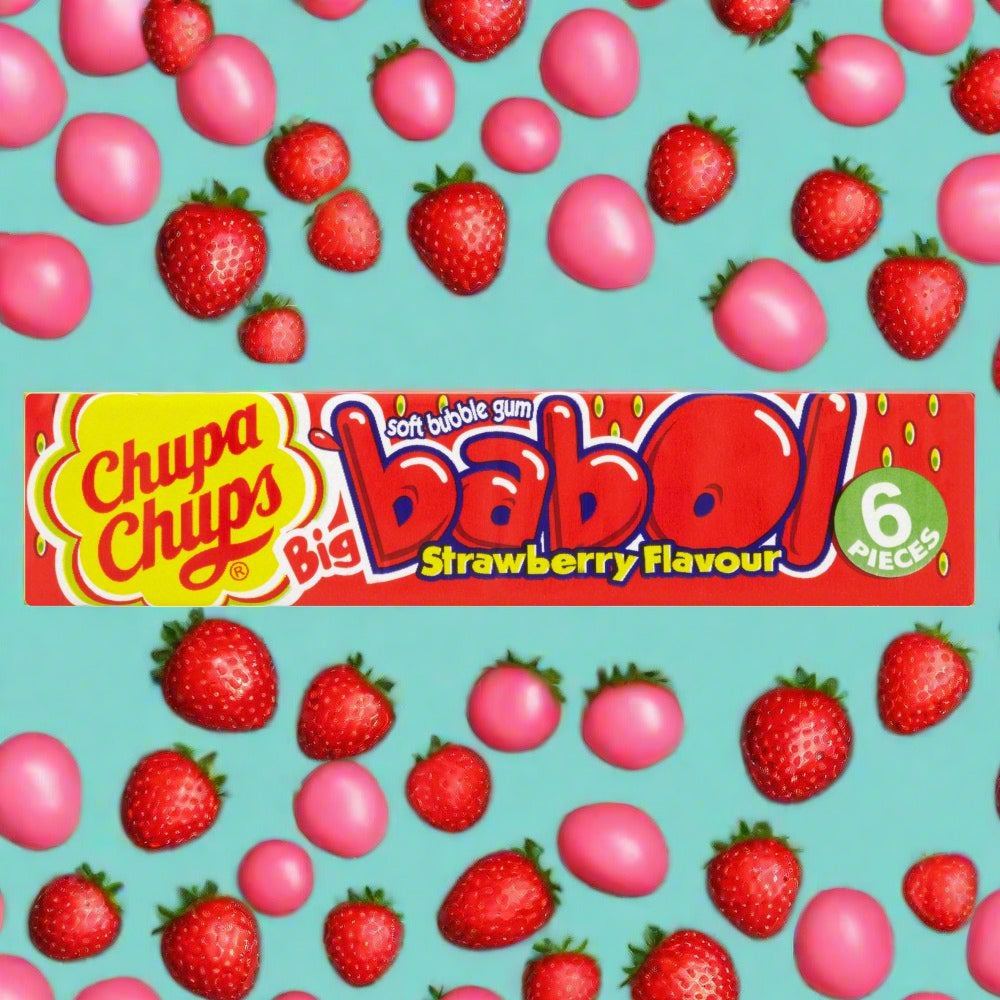 Chupa Chups Big Babol Strawberry Flavour Soft Bubble Gum