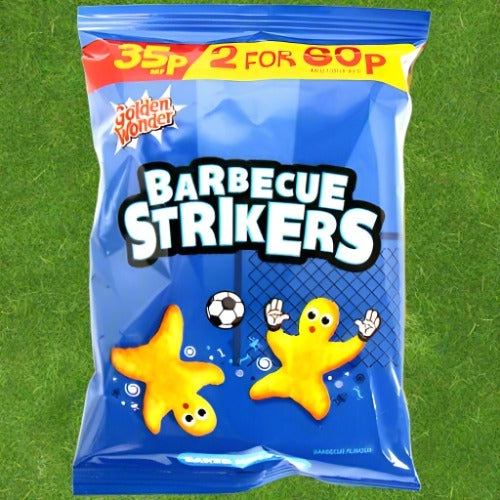 Golden Wonder Barbecue Strikers BBQ Flavour Snacks 22g Single Packet