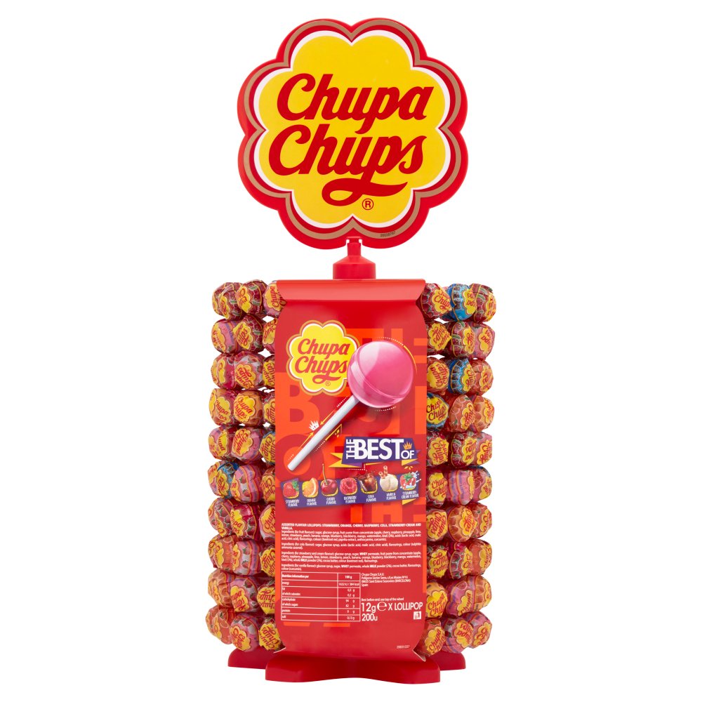Chupa Chups The Best of Lollipops Assorted Flavours - 12g Lolly