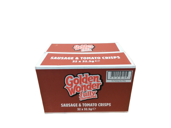Golden Wonder Sausage And Tomato Crisps 32.5g 32 Pack
