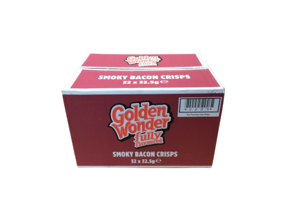 Golden Wonder Smoky Bacon Crisps 32.5g 32 Pack