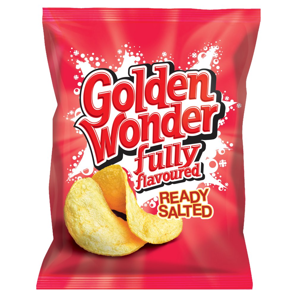 Golden Wonder Ready Salted Crisps 32.5g Single Packet