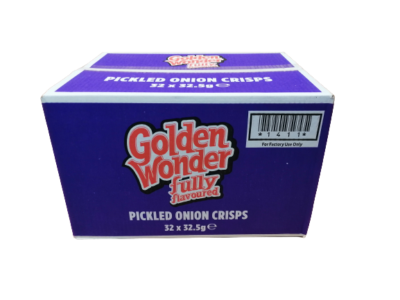 Golden Wonder Pickled Onion Crisps 32.5g 32 Pack