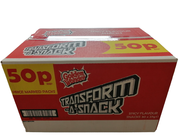 Golden Wonder Transform A Snack Spicy 27g Full Box 30 Pack