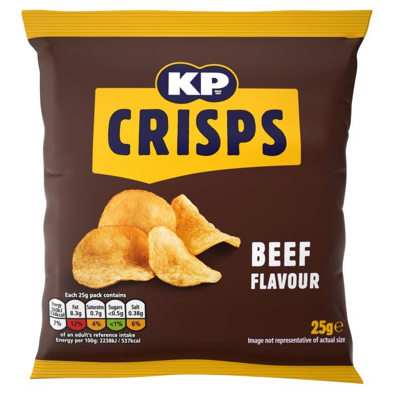 KP Beef Crisps 25g Single Packet