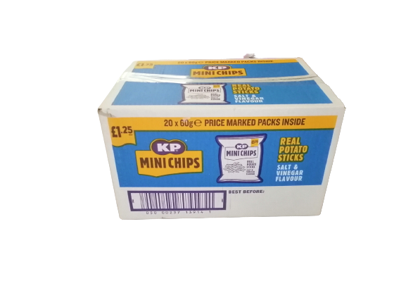 KP Mini Chips Salt And Vinegar 60g Full Box (20 Pack)