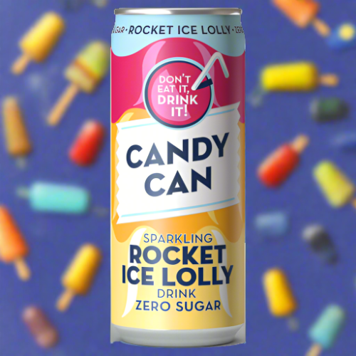 Candy Can Sparkling Rocket Ice Lolly Zero Sugar Can 330ml