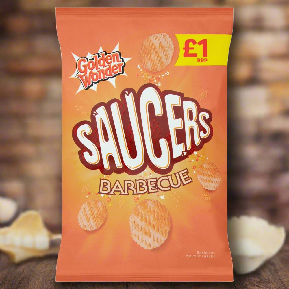 Golden Wonder Saucers Barbecue Flavour Snacks 65g Single Packet