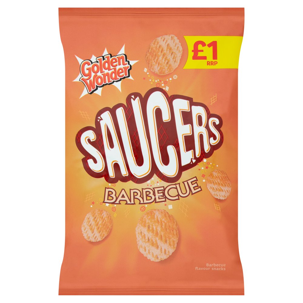 Golden Wonder Saucers Barbecue Flavour Snacks 65g Single Packet