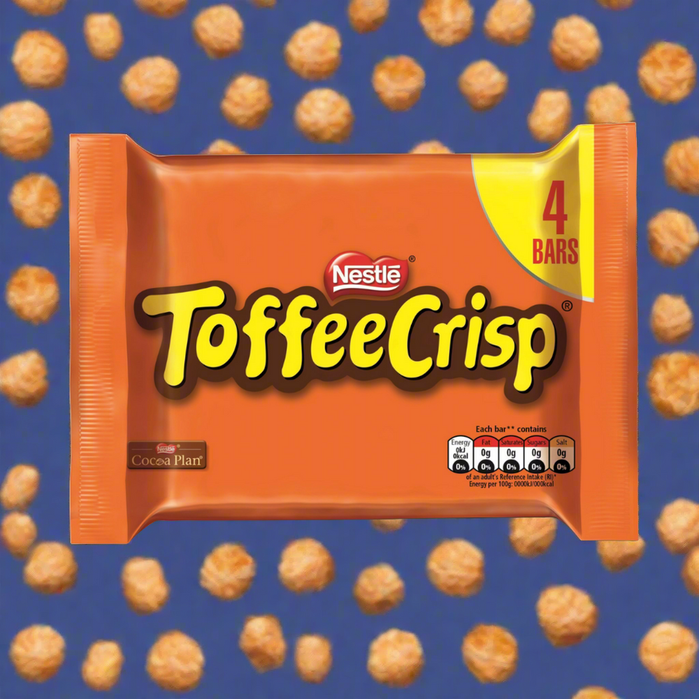 Toffee Crisp Milk Chocolate Bar Multipack 4 Pack 124g