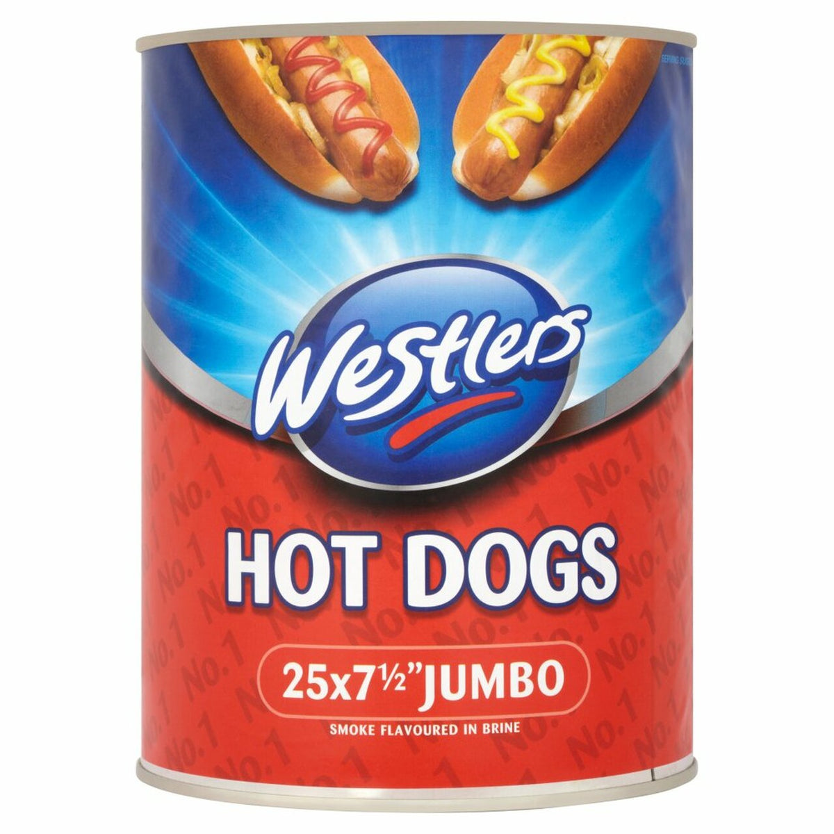 Westlers Jumbo Hot Dogs 25 x 7½"