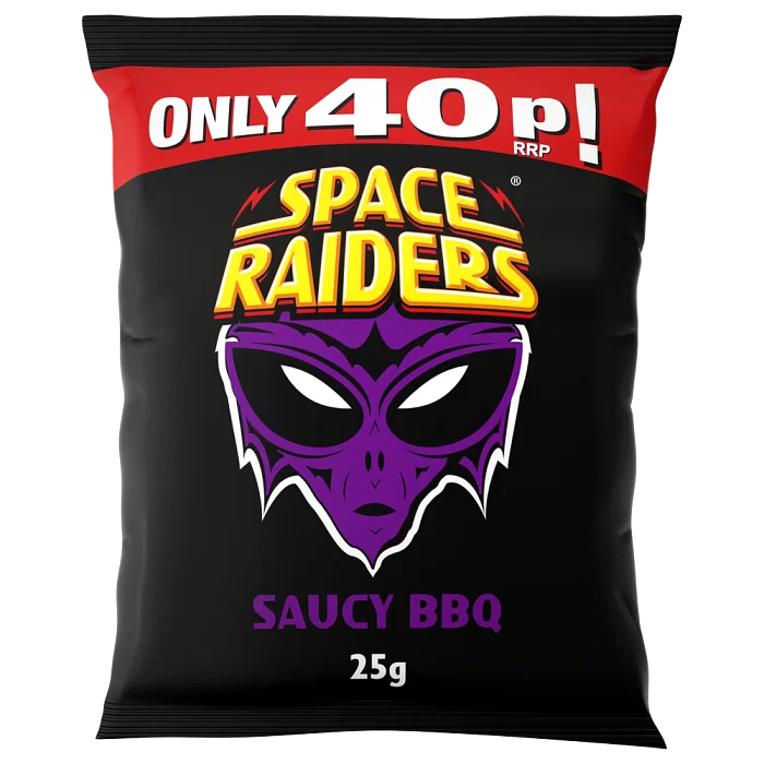 Space Raiders Saucy BBQ Snacks 25g Single Packet