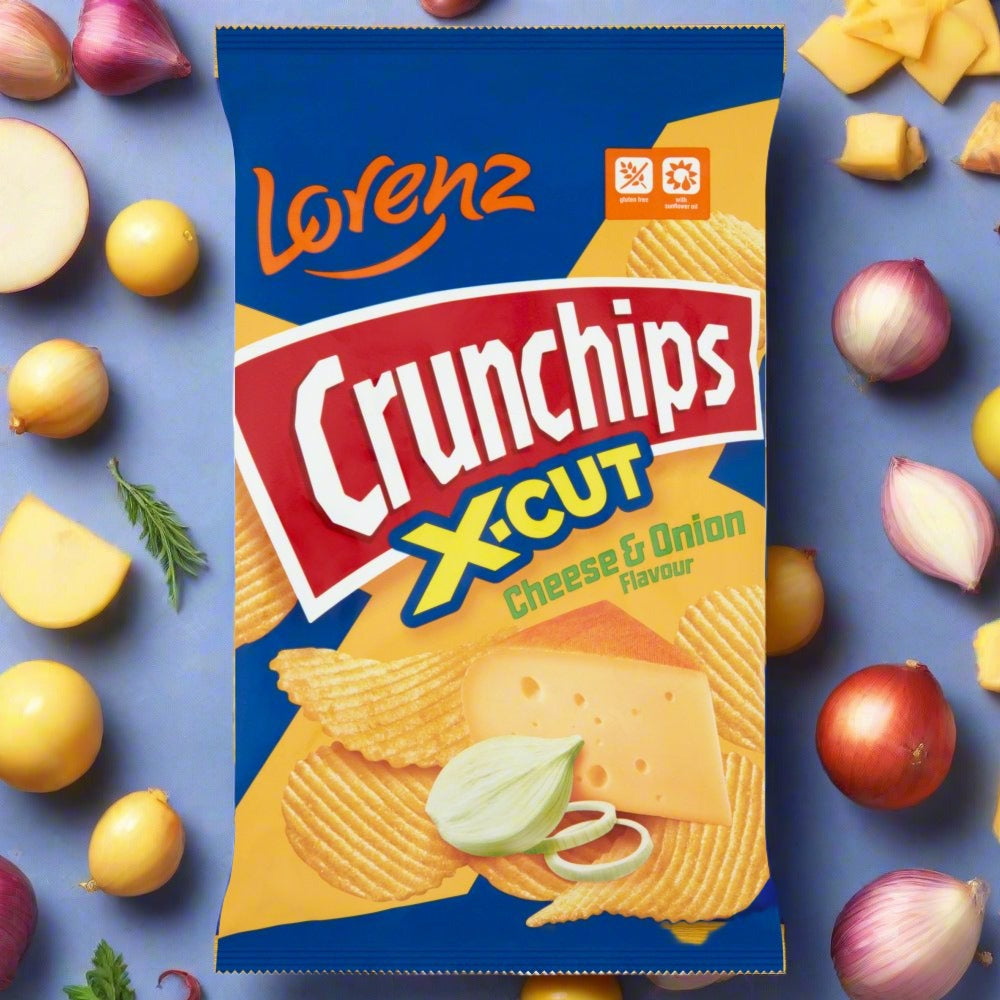 Lorenz X-Cut Crunchips Cheese & Onion Flavour 75g