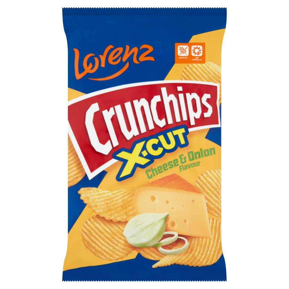 Lorenz X-Cut Crunchips Cheese & Onion Flavour 75g