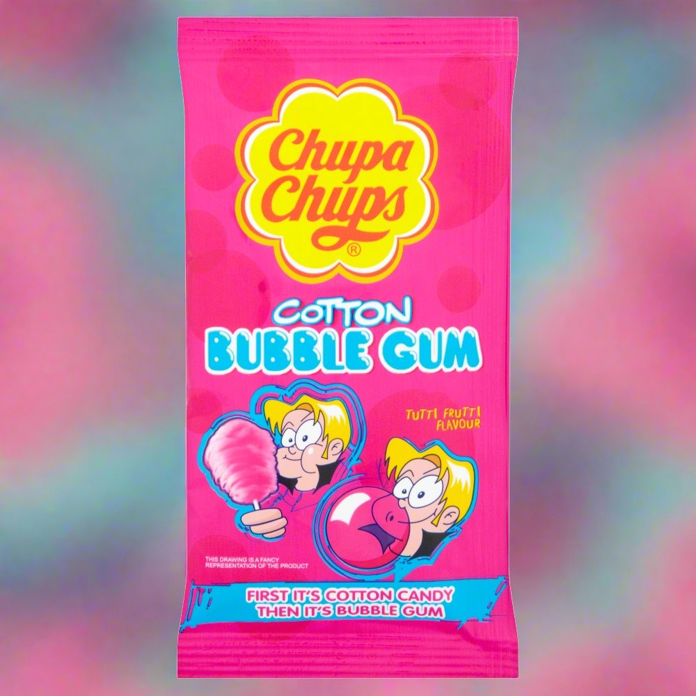 Chupa Chups Cotton Bubble Gum Tutti Frutti Flavour 11g