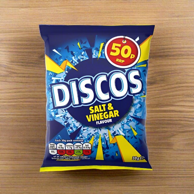 Discos Salt And Vinegar Crisps 30g Single Packet