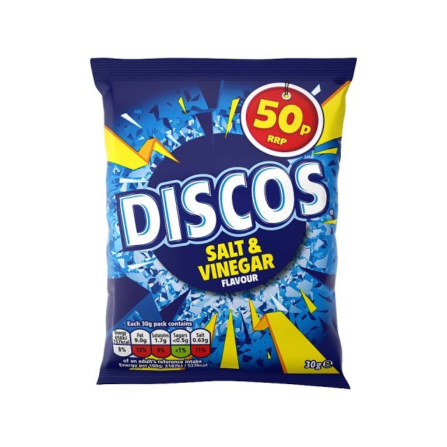 Discos Salt And Vinegar Crisps 30g Single Packet