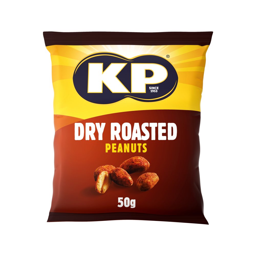 KP Dry Roasted Peanuts 50g 21 Pack on Pub Card