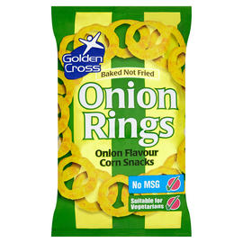 Golden Cross Onion Rings Onion Flavour Corn Snacks 150g