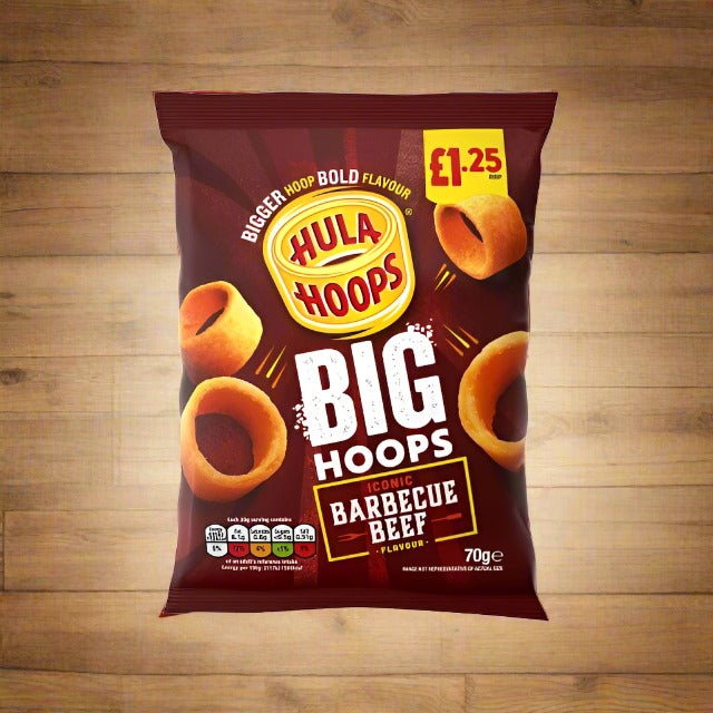 Hula Hoops Big Hoops BBQ Beef Crisps 70g