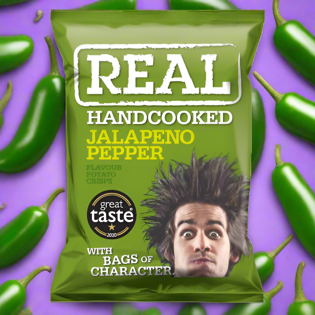 Real Hand Cooked Jalapeno Pepper Flavour 35g Single Packet
