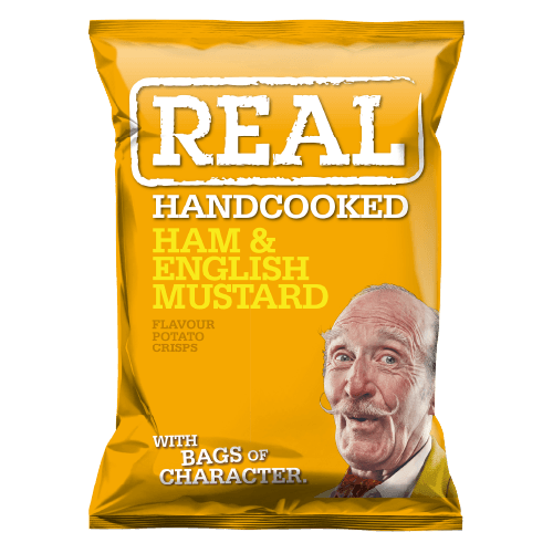 Real Hand Cooked Ham & English Mustard Flavour 35g Single Packet
