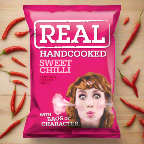 Real Hand Cooked Sweet Chilli 35g Full Box (24 Pack)