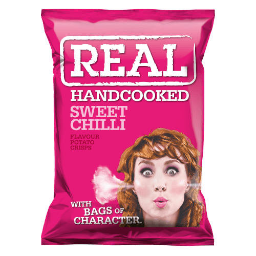 Real Hand Cooked Sweet Chilli 35g Full Box (24 Pack)
