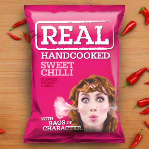 Real Hand Cooked Sweet Chilli 35g Single Packet