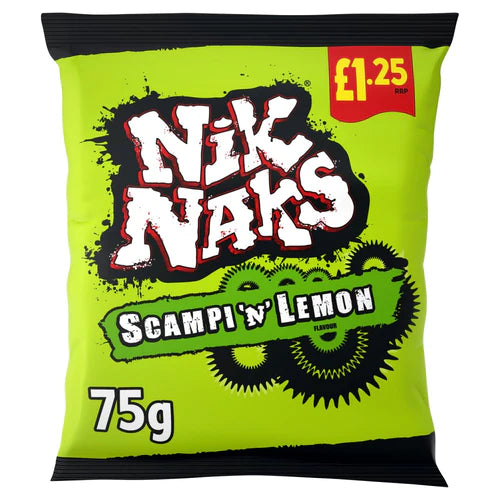 Nik Naks Scampi 'N' Lemon 75g Single Packet